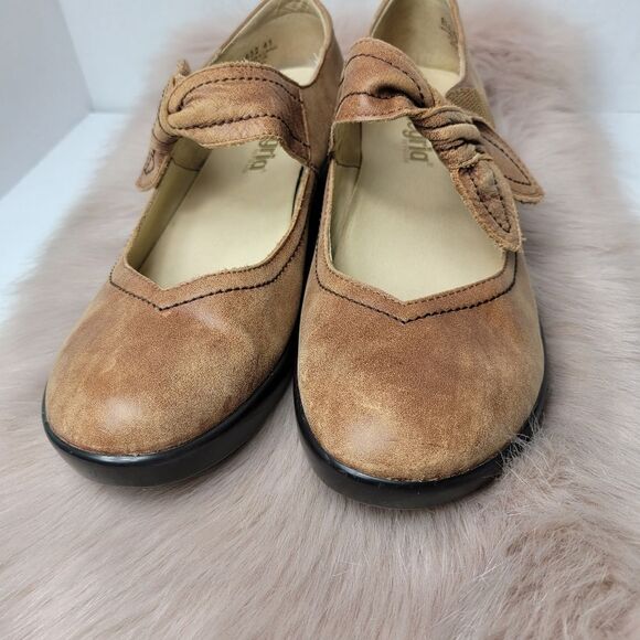 Alegria Ella Saddle Brown Mary Jane Comfort Leather Shoes ELL-632 Size 10 - Picture 2 of 10